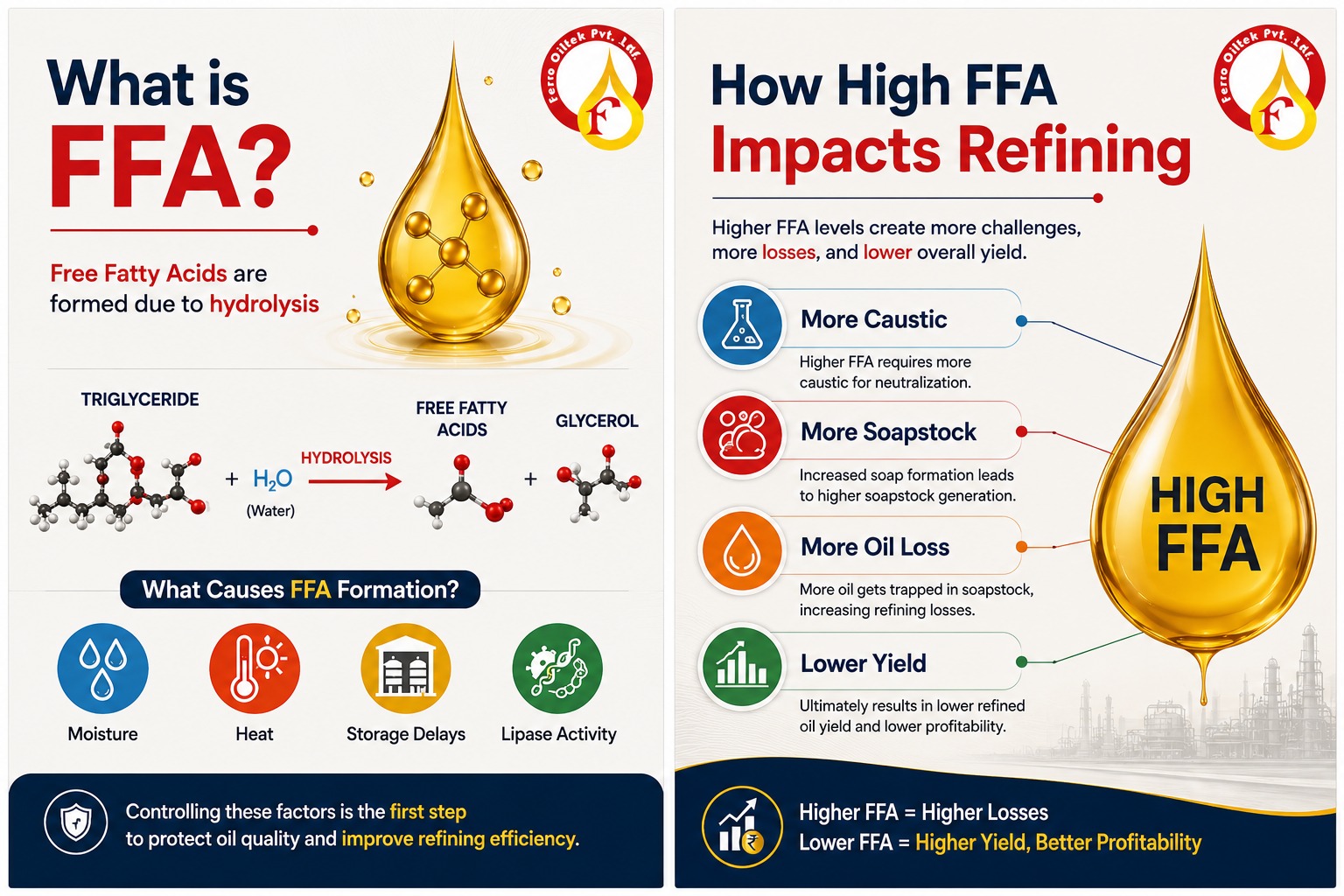 Preventing FFA Formation Is More Profitable Than Removing FFA During Refining. Preventing FFA Formation Is More Profitable Than Removing FFA During Refining.